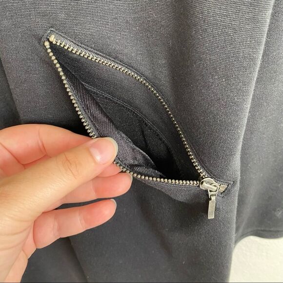 Athleta Dark Grey Long Sleeve Dress with Zipper Accent Pockets - Picture 5 of 8